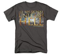 Gladiatore - Scatena L'Inferno - Maglietta A Maniche Corte Unisex Adulto - Nera