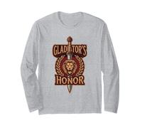 Gladiatori Onore Romano Gladio Spada Leone Antica Roma SPQR Maglia a Manica