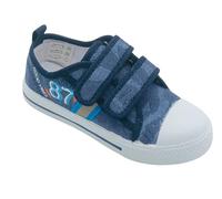 GladRags Scarpe da ginnastica estive per bambini e ragazzi, in tela, con chiusura a strappo, taglia 38-42, Good Vibes Blu, 24 EU