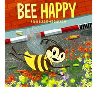 Gladstone Media, Bee Happy 2027 Mini Wall Calendar - 16-Month Calendar, Cheerful Bee-Themed Artwork, Compact Monthly Planner, Large Date Grid, 7″ × 7″, Gift