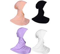 GladThink Donna Musulmana Mini Full Cover Hijab Caps Sciarpa Islamica 4 Pezzi