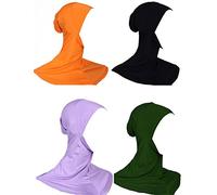 GladThink Donna Musulmana Mini Full Cover Hijab Caps Sciarpa Islamica 4 Pezzi Set No.4