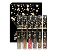 Glänzender Labbra Gloss, 6 Farben Glitzer Labbra Pflege 2,5 ml, Intensiver Glanz Flüssiger Rossetto Set Für Arbeit Frauen Mädchen Hochzeit Geburtstag Feiertag Date
