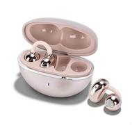 Glaeptio Auricolari a Morsetto con Fiocco, 4 Ore di Riproduzione per Donna | Bluetooth V6.0, Portata da 10 a 15 M, 4 Ore di Riproduzione, Adattamento Non Bloccante, Fiocco Staccabile, Riduzione delle