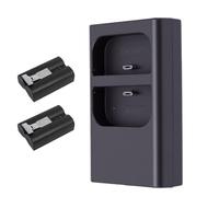 Glaeptio Caricabatterie per Campanello per Ring Doorbell 2 3 3 Plus 4 | Il Doppio Slot Carica Due Batterie Contemporaneamente, Porta USB C per una Ricarica Rapida, Protezione del Circuito