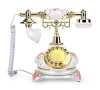 Glaeptio Disco Rotante Telefono Antico Telefono Fisso Retro | Funziona direttamente dalla corrente sulla telefonica, non sono necessarie fonti di alimentazione esterne o batterie,