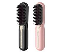 Glättbürste Kabellos - Müheloses Styling Zuhause & Unterwegs | Schnellaufheizende Haarbürste Mit 3 Temperatureinstellungen | Perfekt Für Reisen, Urlaub, Kurze Haare, Anti-Scalding, 299g