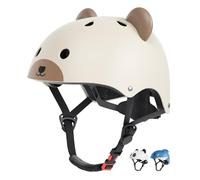 Glaf Casco da bicicletta per bambini dai 2 agli 8 anni, per bambini e bambine, multi-sport, regolabile, leggero, 4 taglie (orso, XXS)