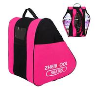GLAITC Borsa per Pattini a Rotelle e in Linea Unisex con Tracolla Regolabile per Pattini da Ghiaccio - per Donna, Uomo, Adulti e Bambini - Pink