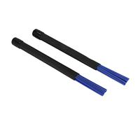 Glakyur 1 Paio di manici neri retrattili Jazz Drum Brushes Sticks Blue Nylon 32 cm