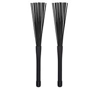 Glakyur 1 paio di pennelli per tamburi da jazz retrattili, 32 cm, colore: nero