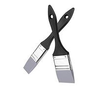 Glakyur 2 pezzi di setole piatte in silicone, pennello e straccio in silicone per arte, set di pennelli solidi per vernici acriliche