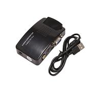 Glakyur Adattatore AV a VGA Convertitore RCA VGA PC RCA Composito S-Video Ingresso AV a PC VGA LCD Convertitore di Uscita Scatola di Commutazione