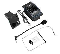 Glakyur Equalizzatore LCD Sintonizzatore Preamp EQ per Chitarra A 5 Bande con Microfono LC-5