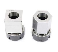Glakyur ER32 Collet Chucks Block Set di 2 Supporti Quadrati Ed Esagonali per Macchina per Incidere del Tornio CNC