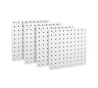 Glakyur Organizer 4 pezzi in pannello perforato, da appendere a parete in pannello perforato bianco, pannello perforato per sala artigianato, garage, cucina,