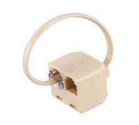 Glakyur Rj11 6P4C Adattatore Splitter Per Presa Telefonica A 2 Beige