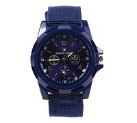Glakyur Sport Style Canvas Canvas Quarzo Orologio da polso Blu Scuro, Cinghia