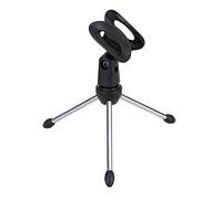 Glakyur Supporto per bilanciamento triangolare estraibile, pieghevole, portatile, regolabile, per microfono da tavolo da ufficio/treppiede nero