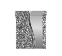 Glam argento finto glitter, Spremere il portafoglio superiore da donna Borsa portaoggetti Piccola portamonete Portamonete