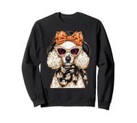Glam Barboncino con Occhiali da Strega Cappello Boujee Cane Halloween Felpa