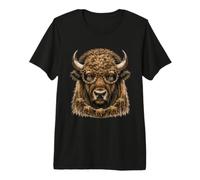 Glam Bisonte con Occhiali Glamorous Animal Sassy Boujee Maglietta Premium