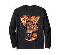 Glam Cervo con Perle Occhiali da Sole Boujee Animal Halloween Maglia a Manica