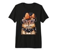 Glam Chipmunk con Perle Occhiali da Sole Boujee Animal Halloween Maglietta Premium