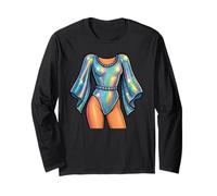 Glam Disco Diva Body Design Anni '70 Party Maglia a Manica