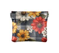 Glam Floral Buffalo Donne Uomini Portamonete in Pelle Comodo Porta Carte per Ragazze Donne Signore, Glam Floral Buffalo, Taglia Unica, Moderno, Bufalo Floreale Glam, Taglia unica, moderno