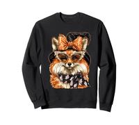Glam Fox con Perle Occhiali da Sole Boujee Animal Halloween Felpa