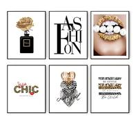 Glam Gold Fashion Wall Decor Girls Room Decor Stampe artistiche da parete in nero e oro Be Wild Be PATIENT Be Delice Fashion Chic Poster Art Camera da (27,9 x 35,6 cm senza cornice)