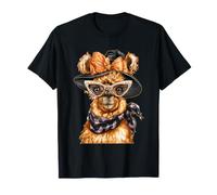 Glam Llama con Perle Occhiali da Sole Boujee Animal Halloween Maglietta