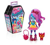 GLAM MONSTARS - Figurina a sorpresa da collezione Serie 1x 9 modelli di bambole con accessori e adesivi - Apra lo scrigno e scopra la moda mostruosa!