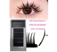 GLAM&NEED 12 file di ciglie finte a grappolo con effetto bagnato di tipo C/D, adatte per cosplay, manga, stili leggeri e spigolosi da demone, ciglie a strisce morbide, in pelliccia di visone soffice,