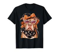 Glam Pit Bull con Occhiali da Sole Cappello da Strega Cane Boujee Halloween Maglietta