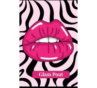 Glam Pout: trendy notebook for bold ideas, pink bold pinks, chic, fashion style, plain lined book