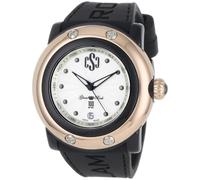 Glam Rock Women's GR62019 Miami Beach Silver Dial Black Silicone Watch