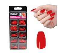 Glam Up Glam'Up - Unghie finte a forma di ballerina, colore: rosso