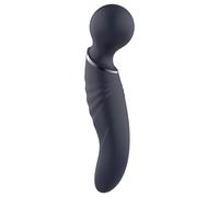 Glam - vibratore wand a doppia estremità (grigio scuro)