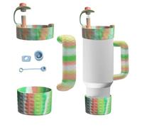 GLAMBLER - Accessori per la protezione da perdite e ammaccature, progettati solo per Stanley Quencher H2.0 da 40 once, accessori luccicanti, stivali in silicone con kit di arresto perdite da 3 pezzi e
