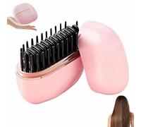 Glambrush Mini Hair Straightener,2-in-1 Cordless Hair Straightener Comb,USB Rechargeable Portable Heated Styling Brush,30s Fast Heating Hot Comb,3-Speed Intelligent Temperature Control(B)