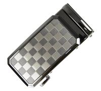 Glamexx24 Fibbia per cintura da uomo fibbia di ricambio a cricchetto automatico fibbia cintura accessorio adatto per cintura di larghezza 35 mm, Marrone con motivo a quadri, Taglia unica