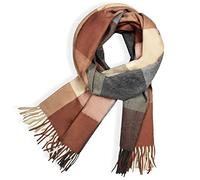 GLAMEXX24 Sciarpa Donna Inverno Morbida Colorata Quadri Sciarpa con Frange Elegante Caldo Poncho Tartan Wrap Maglia Scialle