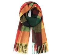 GLAMEXX24 Sciarpa Donna Inverno Morbida Colorata Quadri Sciarpa con Frange Elegante Caldo Poncho Tartan Wrap Maglia Scialle