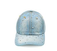 Glamexx24 Topstyle Jeans Cap in stile vintage con stella e strass da baseball, Stella luminosa, Taglia unica
