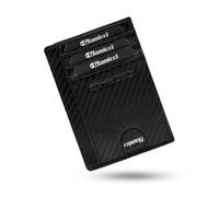 Glamicci Portafoglio sottile da uomo, portafoglio minimalista con protezione RFID, porta carte di credito, portafogli sottili da uomo e portafoglio sottile (RCH1CF-BK), Fibra di carbonio nero, Bifold