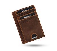 Glamicci Portafoglio sottile da uomo | Portafoglio minimalista con protezione RFID | Porta carte di credito | Portafogli da uomo sottili e portafoglio sottile RCH1HTNL, Abbronzatura naturale, Bifold