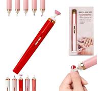 Glamics Nail Set, Glamics Manicure Set, Glamics Electric Nail Manicure Set, 5-in-1 Nail Polisher with Light, Glamics Electric Manicure Set, Electric Professional Manicure (Red)