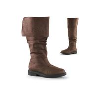 Glamidea Stivali Slip-on Medievali per Uomo Eleganti e Piatti Western Rinascimento Steampunk a Mezza Altezza da Tempo Libero con Tacco Blocco Monocromatici Stivali da Cavaliere